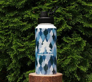 Blue Camo Trees 32oz. Water Bottle
