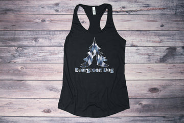 Blue Camo Trees Women's Tank