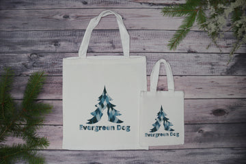Blue Camo Trees Canvas Totes