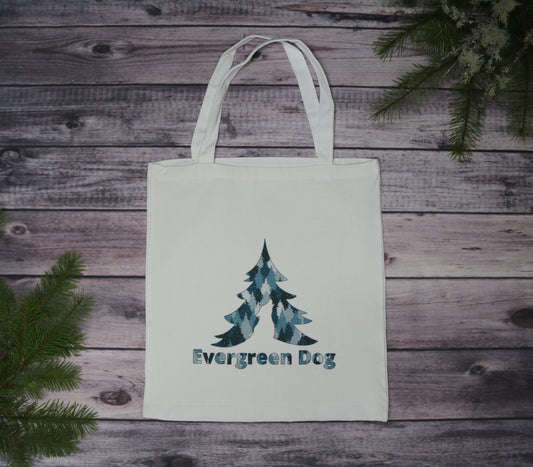 Blue Camo Trees Canvas Totes