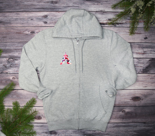 Dancing Hearts Midweight Zip-Up Hoodie