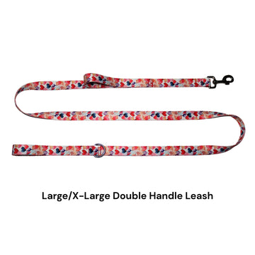 Dancing Hearts Double Handle Leash
