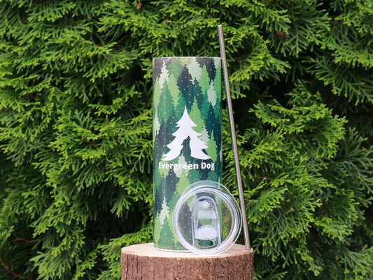Green Camo Trees 20oz. Tumbler