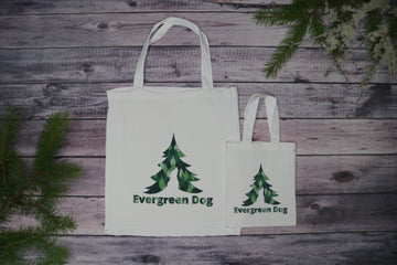 Green Camo Trees Canvas Totes