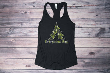 Green Camo Trees Women's Tank