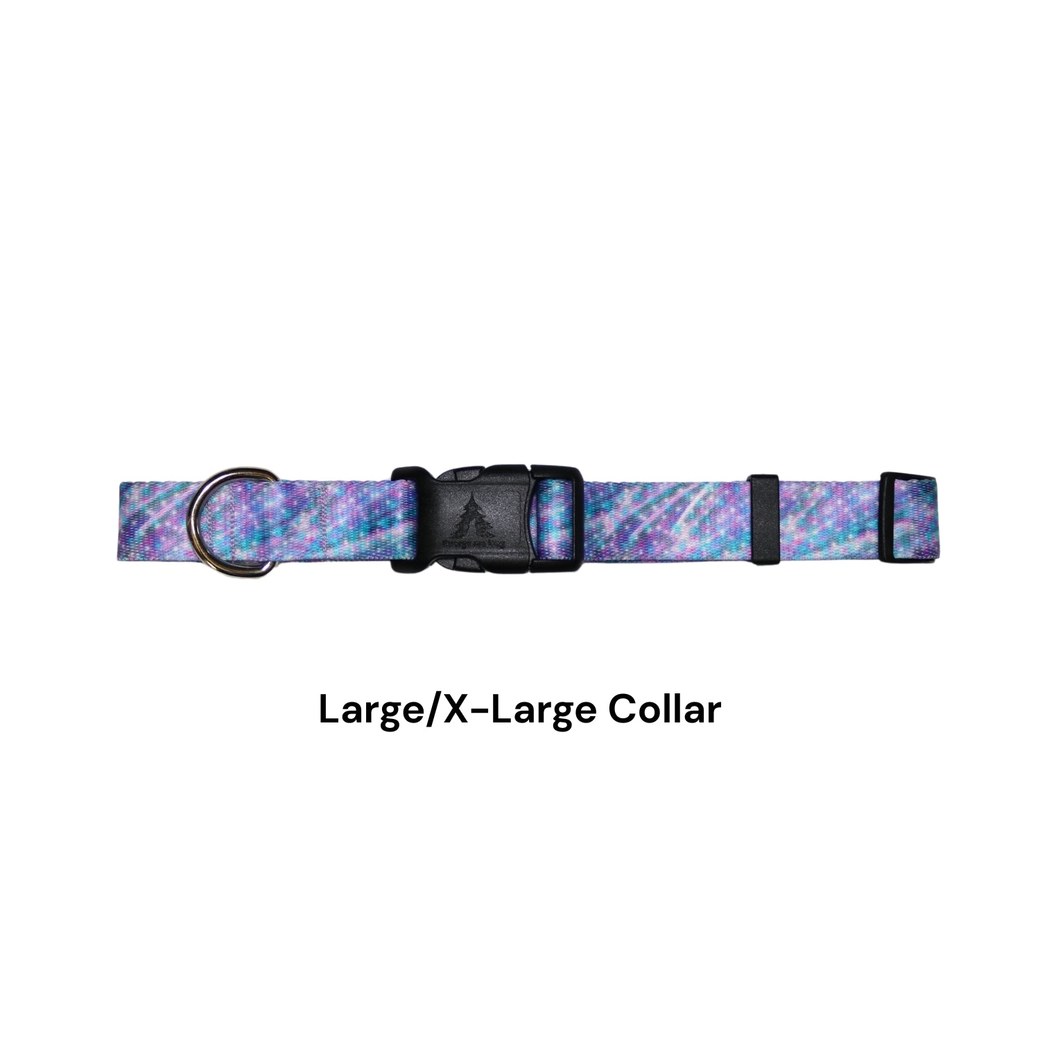 Large/X-Large dog collar with a multicolored pattern 