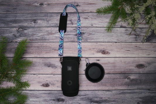 Peony Fantasy Crossbody Water Bottle Holder