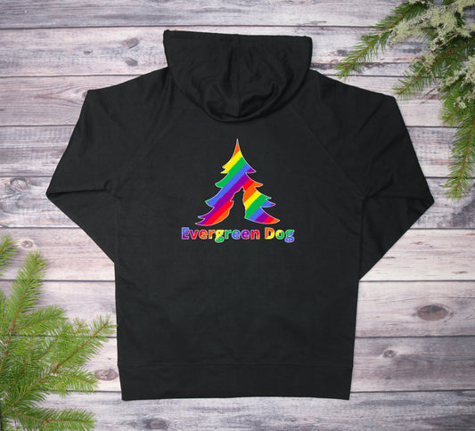 Pride Rainbow Lightweight Terry Zip-Up Hoodie