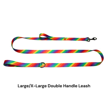 Pride Rainbow Double Handle Leash