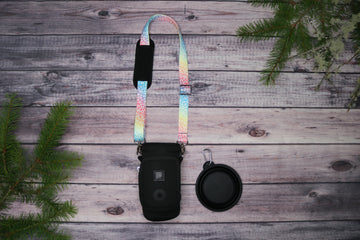 Rainbow Leopard Crossbody Water Bottle Holder