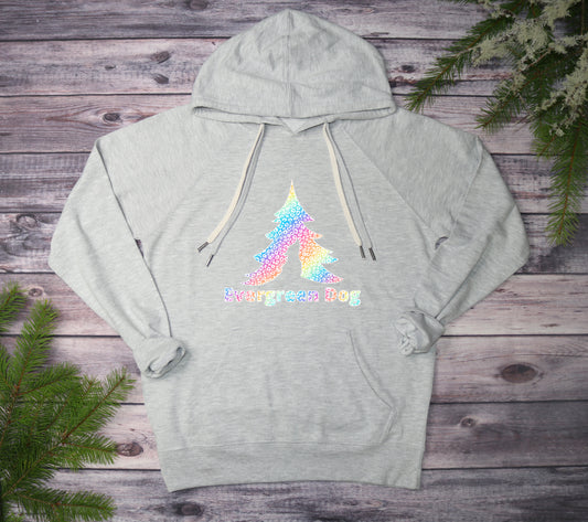 Rainbow Leopard Lightweight Terry Pull-Over Hoodie
