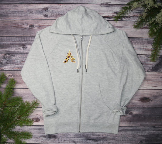 Sunflowers & Honey Lightweight Terry Zip-Up Hoodie