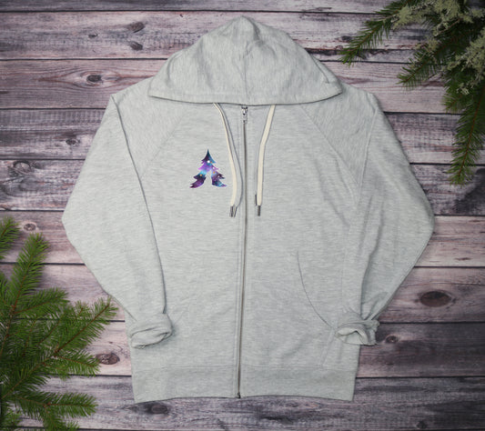 Twilight Galaxy Lightweight Terry Zip-Up Hoodie